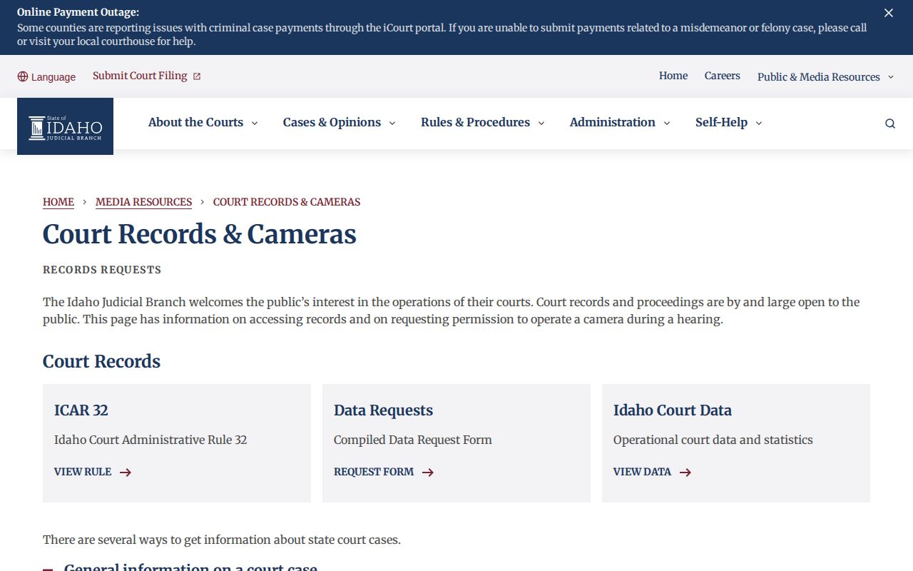Payette County court-record resource for checking a possible warrant